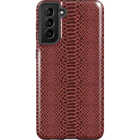 Marsala Snake Skin Galaxy S21 Plus 5G Pro Case