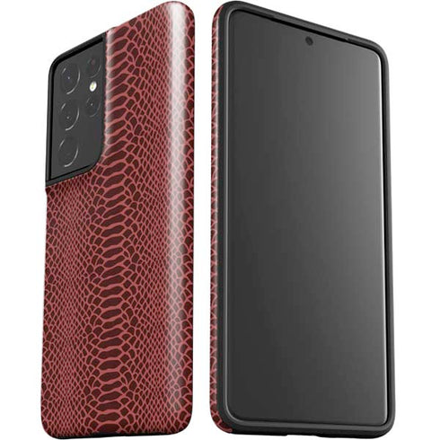 Marsala Snake Skin Galaxy S21 Ultra 5G Pro Case