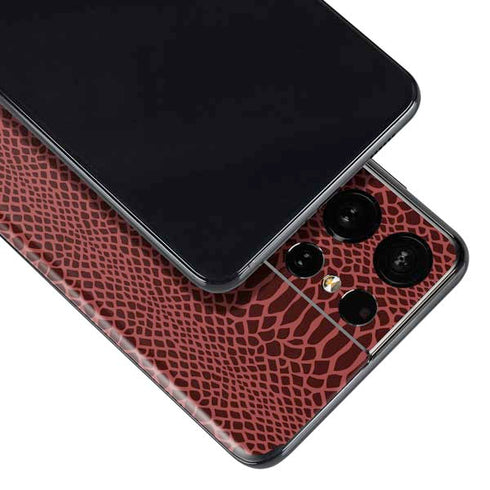 Marsala Snake Skin Galaxy S21 Ultra 5G Skin