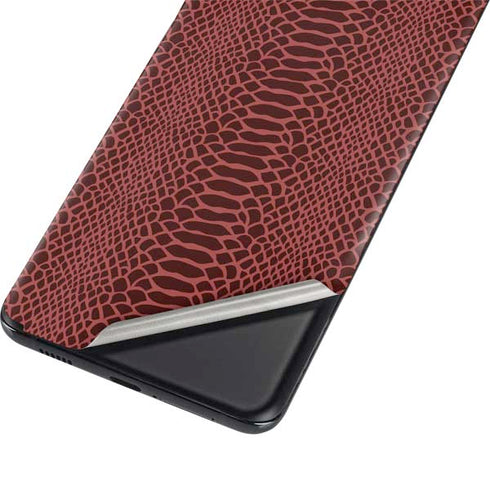 Marsala Snake Skin Galaxy S21 Ultra 5G Skin