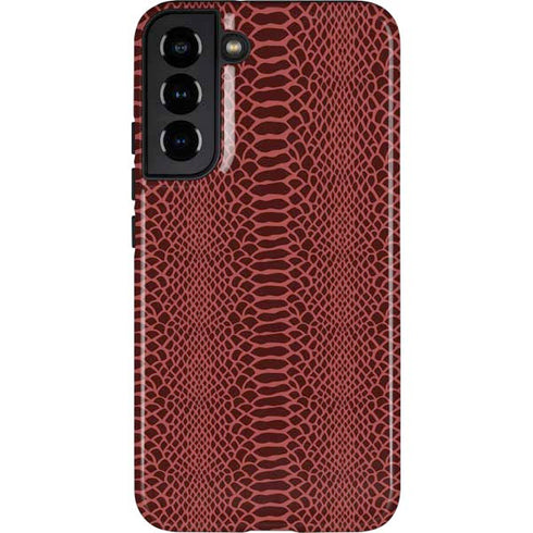 Marsala Snake Skin Galaxy S22 Plus Pro Case