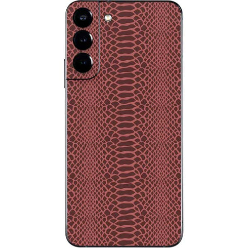 Marsala Snake Skin Galaxy S22 Plus Skin