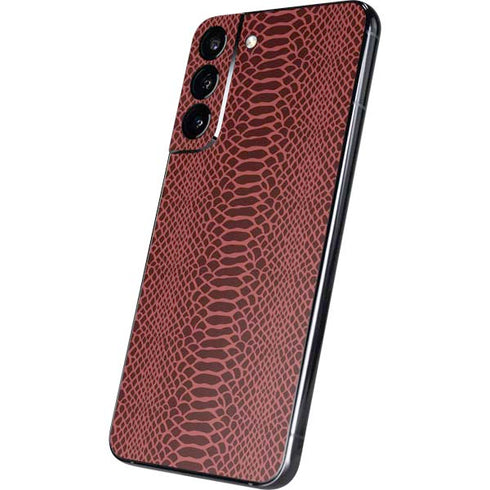 Marsala Snake Skin Galaxy S22 Plus Skin