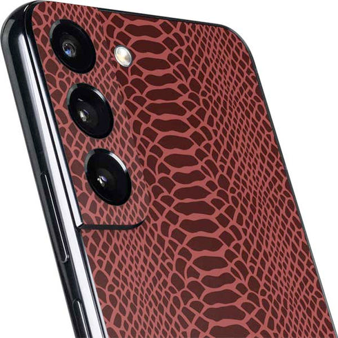 Marsala Snake Skin Galaxy S22 Plus Skin