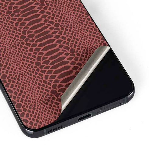 Marsala Snake Skin Galaxy S22 Skin