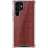 Marsala Snake Skin Galaxy S22 Ultra Clear Case