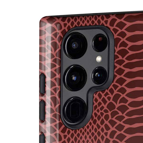Marsala Snake Skin Galaxy S22 Ultra Pro Case