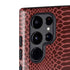 Marsala Snake Skin Galaxy S22 Ultra Pro Case