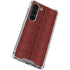 Marsala Snake Skin Galaxy S23 Clear Case