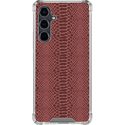 Marsala Snake Skin Galaxy S23 FE Clear Case