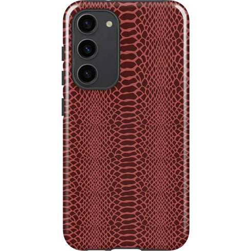 Marsala Snake Skin Galaxy S23 Plus Pro Case