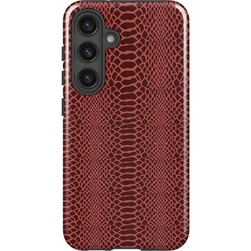 Marsala Snake Skin Galaxy S24 Plus Impact Case