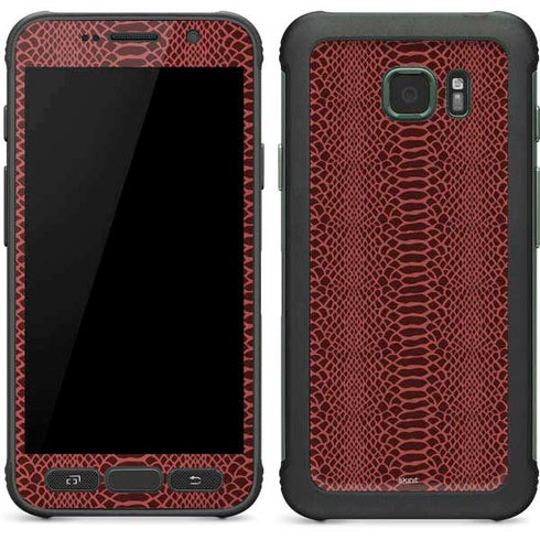 Marsala Snake Skin Galaxy S7 Active Skin