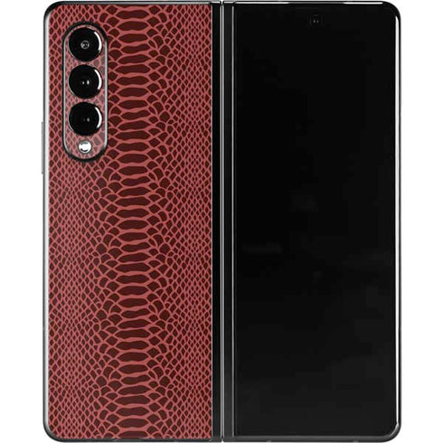 Marsala Snake Skin Galaxy Z Fold3 5G Skin