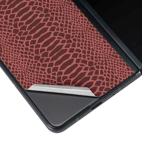 Marsala Snake Skin Galaxy Z Fold3 5G Skin