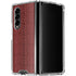 Marsala Snake Skin Galaxy Z Fold4 5G Clear Case