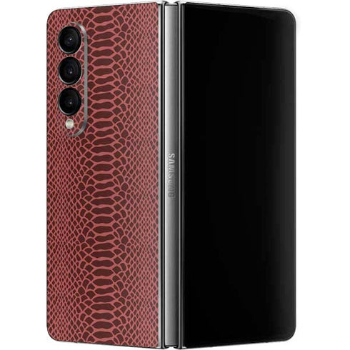 Marsala Snake Skin Galaxy Z Fold4 5G Skin