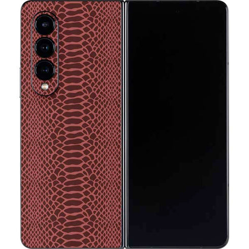 Marsala Snake Skin Galaxy Z Fold4 5G Skin