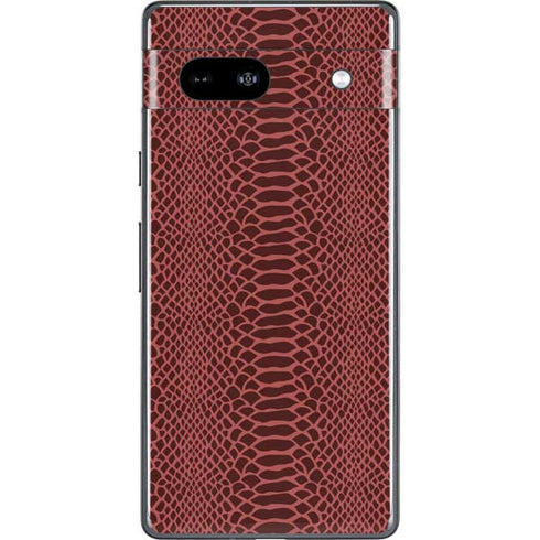Marsala Snake Skin Google Pixel 7a Skin