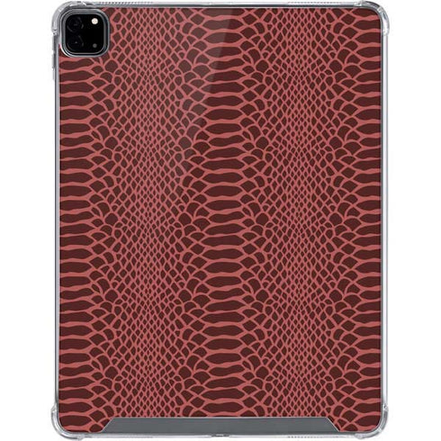 Marsala Snake Skin iPad Pro 12.9in (2020) Clear Case