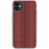 Marsala Snake Skin iPhone 11 Clear Case