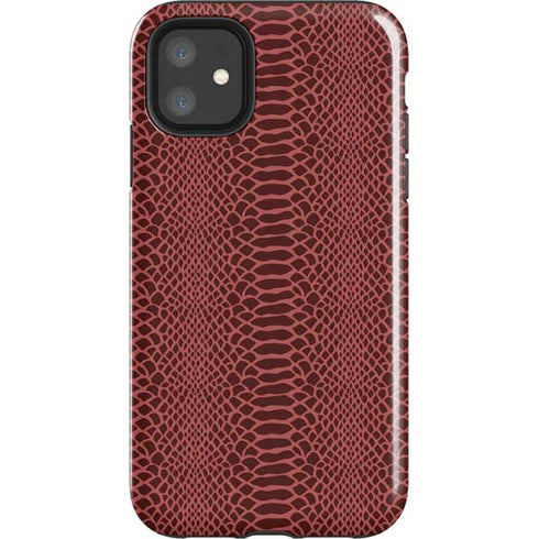 Marsala Snake Skin iPhone 11 Impact Case