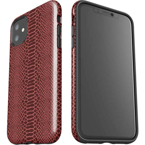Marsala Snake Skin iPhone 11 Impact Case