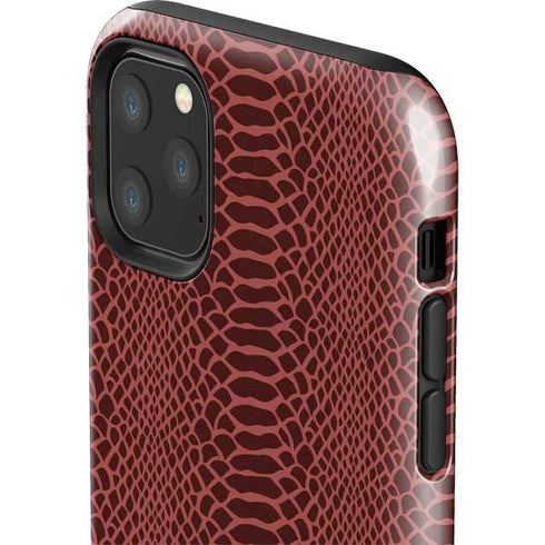 Marsala Snake Skin iPhone 11 Pro Max Impact Case