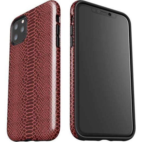 Marsala Snake Skin iPhone 11 Pro Max Impact Case