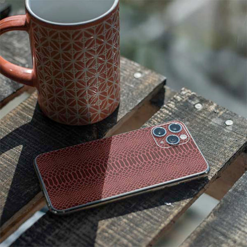 Marsala Snake Skin iPhone 11 Pro Skin