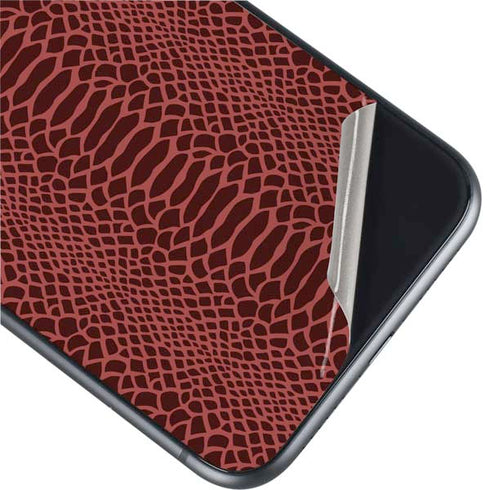 Marsala Snake Skin iPhone 11 Skin