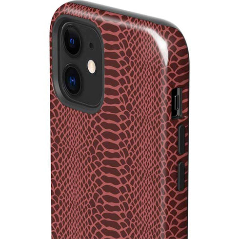 Marsala Snake Skin iPhone 12 Impact Case