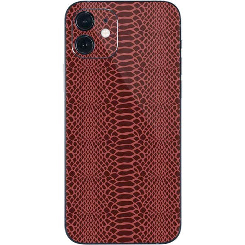 Marsala Snake Skin iPhone 12 Mini Skin