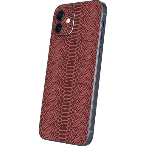 Marsala Snake Skin iPhone 12 Mini Skin