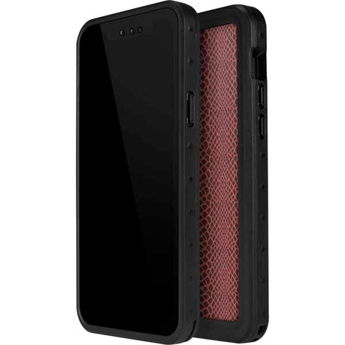 Marsala Snake Skin iPhone 12 Mini Waterproof Case