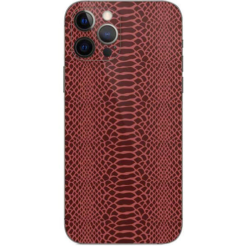 Marsala Snake Skin iPhone 12 Pro Skin