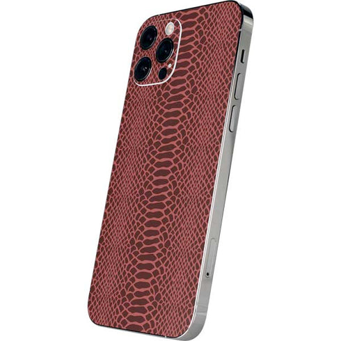 Marsala Snake Skin iPhone 12 Pro Skin