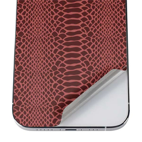 Marsala Snake Skin iPhone 12 Pro Skin