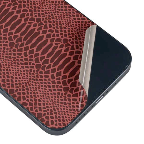 Marsala Snake Skin iPhone 13 Mini Skin