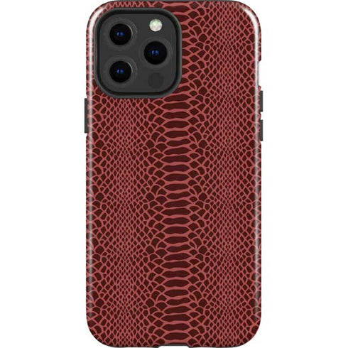 Marsala Snake Skin iPhone 13 Pro Max Impact Case