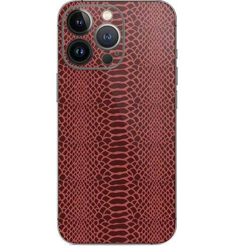 Marsala Snake Skin iPhone 13 Pro Skin