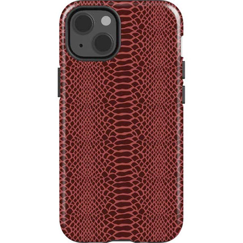 Marsala Snake Skin iPhone 15 Impact Case