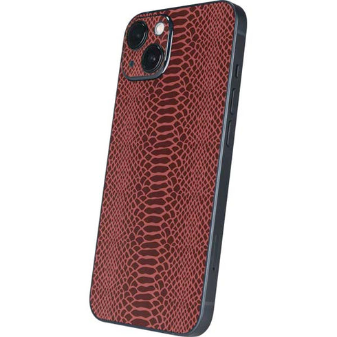 Marsala Snake Skin iPhone 15 Plus Skin