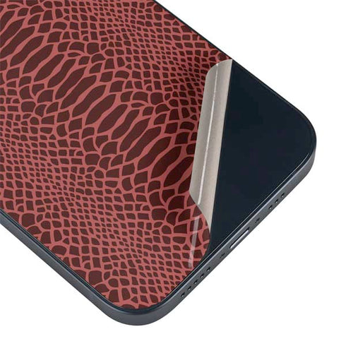 Marsala Snake Skin iPhone 15 Plus Skin