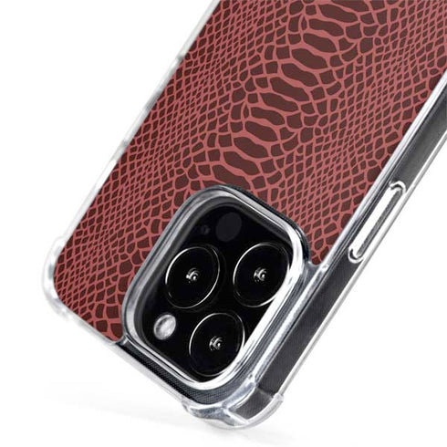Marsala Snake Skin iPhone 14 Pro Max MagSafe Case