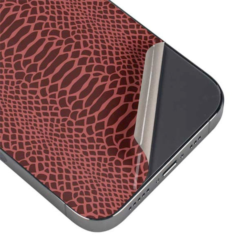 Marsala Snake Skin iPhone 14 Pro Skin