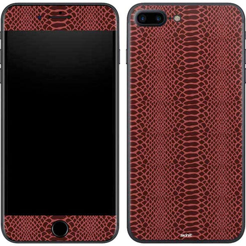 Marsala Snake Skin iPhone 7 Plus Skin