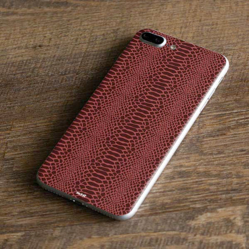 Marsala Snake Skin iPhone 7 Plus Skin