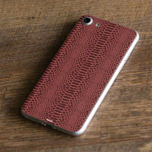 Marsala Snake Skin iPhone 7 Skin