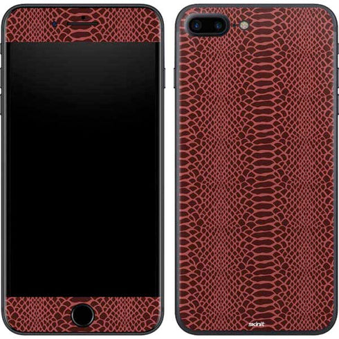 Marsala Snake Skin iPhone 8 Plus Skin